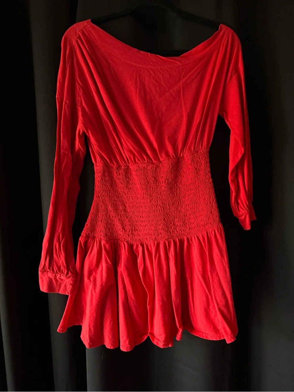Free People Red Off-Shoulder Mini Dress